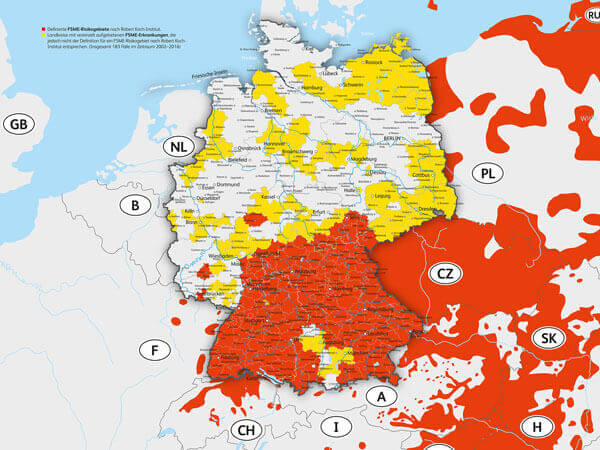 Verbreitung der Zecken in Deutschland