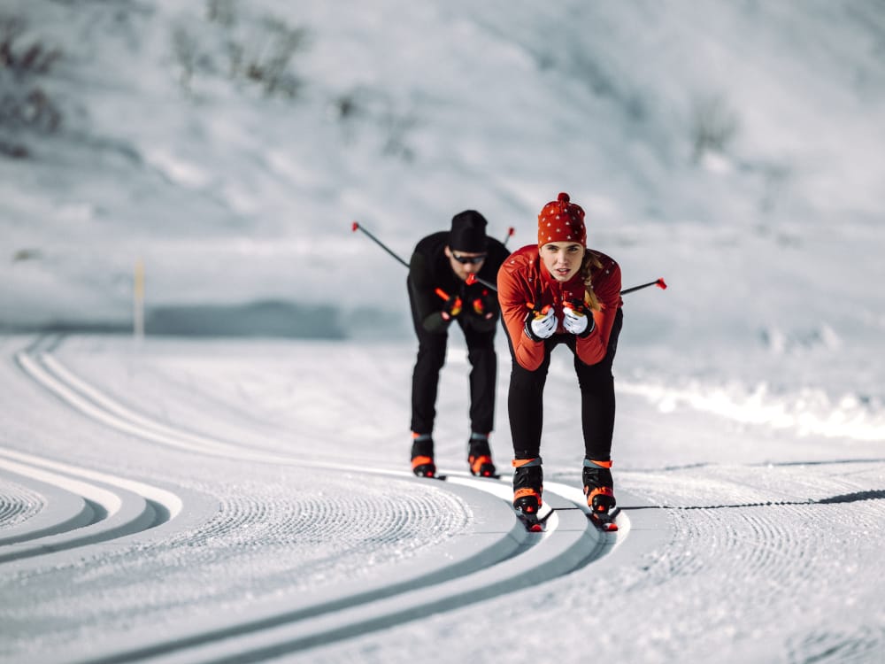 In Abfahrten können Loipen durch die Kurven leiten.
Foto: G. Lindacher